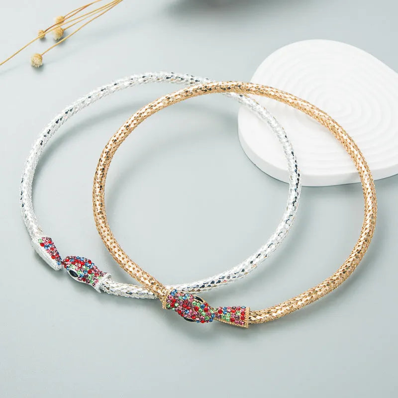 Euramerican Serpentine Collar Clavicle Chain Adjustable - Bellarte Enchanté Euramerican Serpentine Collar Clavicle Chain Adjustable